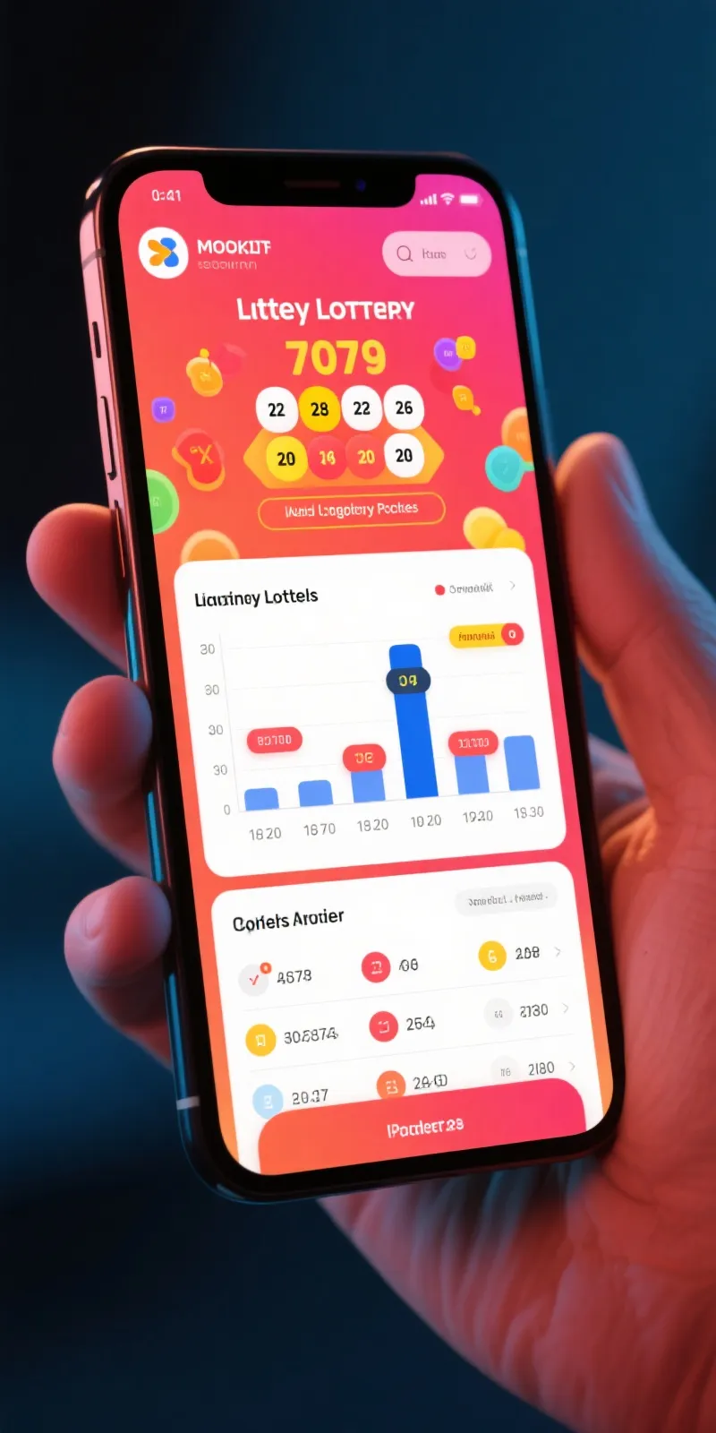 彩票网 APP 界面展示